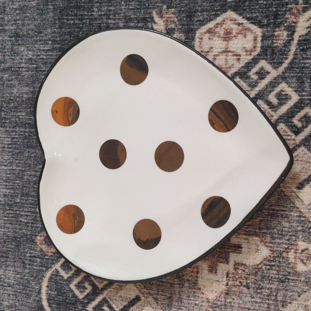 ceramic heart plate ganz
